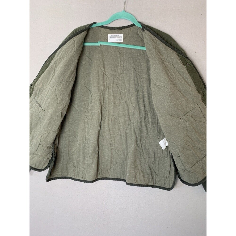 REI Co-Op Jacket Women Size XL Green Norseland Corduroy Quilted Military Snaps - Picture 5 of 8